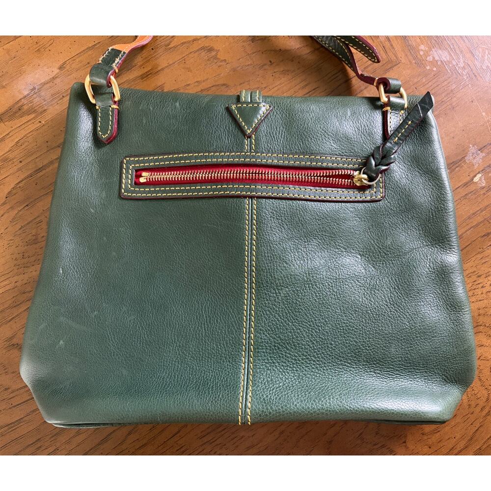 Dooney & Bourke Florentine Medium Toggle Crossbody Bag Ivy Green Leather Purse - Picture 4 of 16